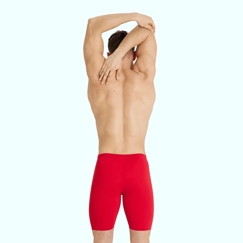 Arena Mens Team Swim Solid Jammer - Red/White
