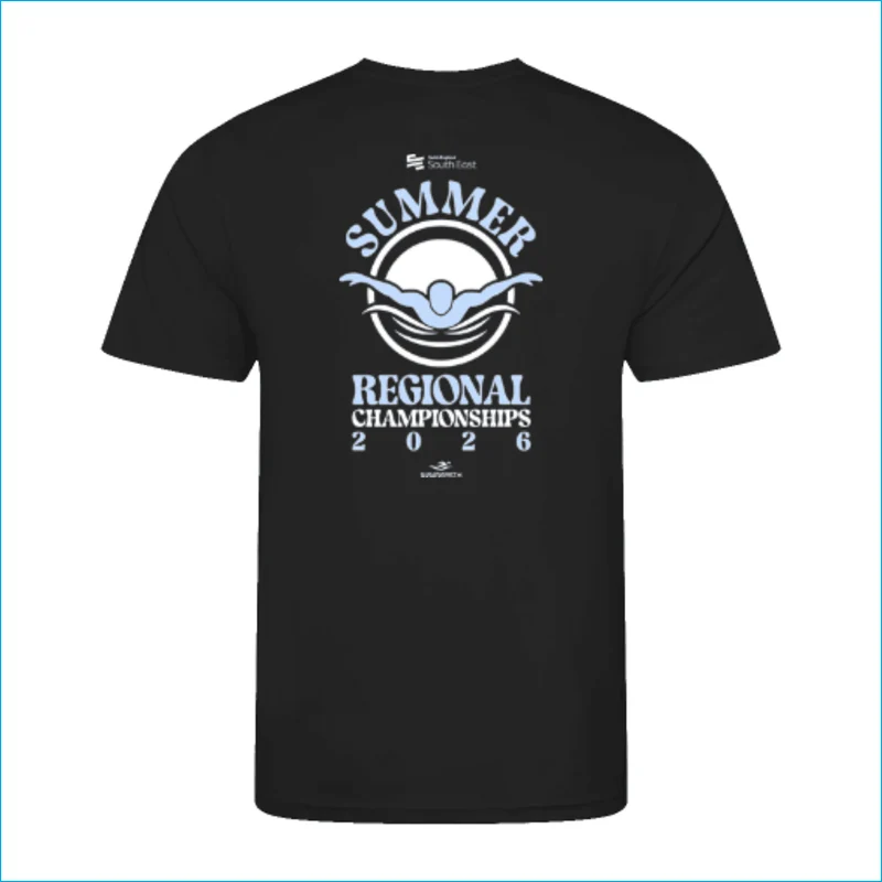 Swim England South East Summer Regional Championships 2026 T-Shirt - Jet Black
