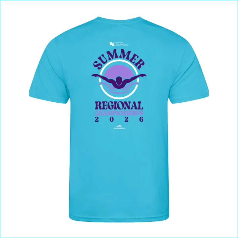 Swim England South East Summer Regional Championships 2026 T-Shirt - Hawaiian Blue