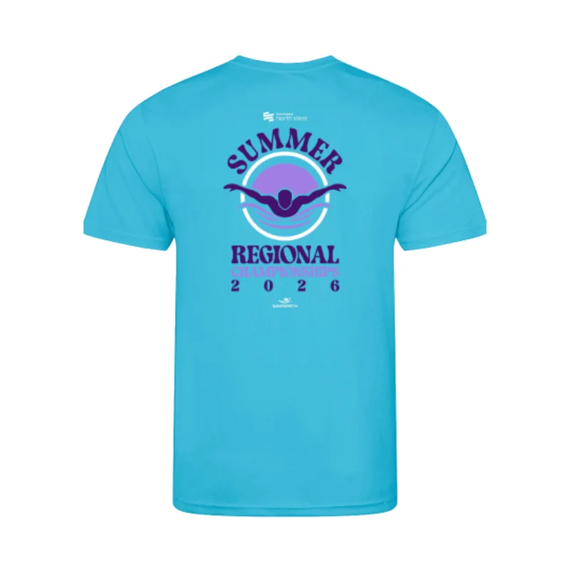 Swim England North West Summer Regional Championships 2026 T-Shirt - Hawaiian Blue