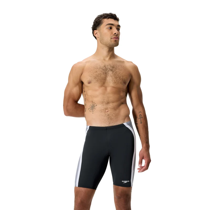 Speedo Solid Splice Men's Jammer - Black/Grey