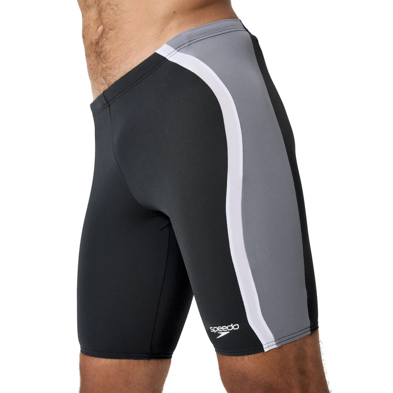 Speedo Solid Splice Men's Jammer - Black/Grey