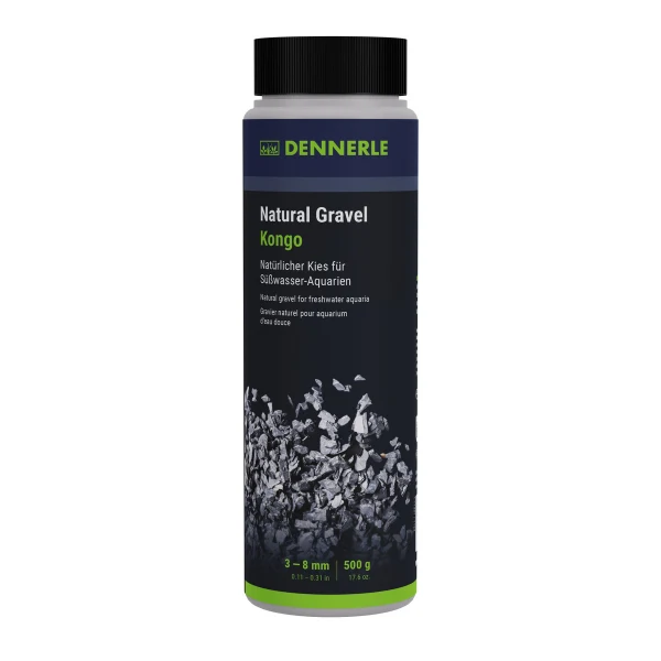 Dennerle Naturkies Kongo 3-8mm schwarz 500g