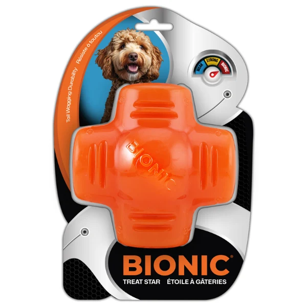 BIONIC Treat Star Hunde-Kauspielzeug mit Leckerli-Fach