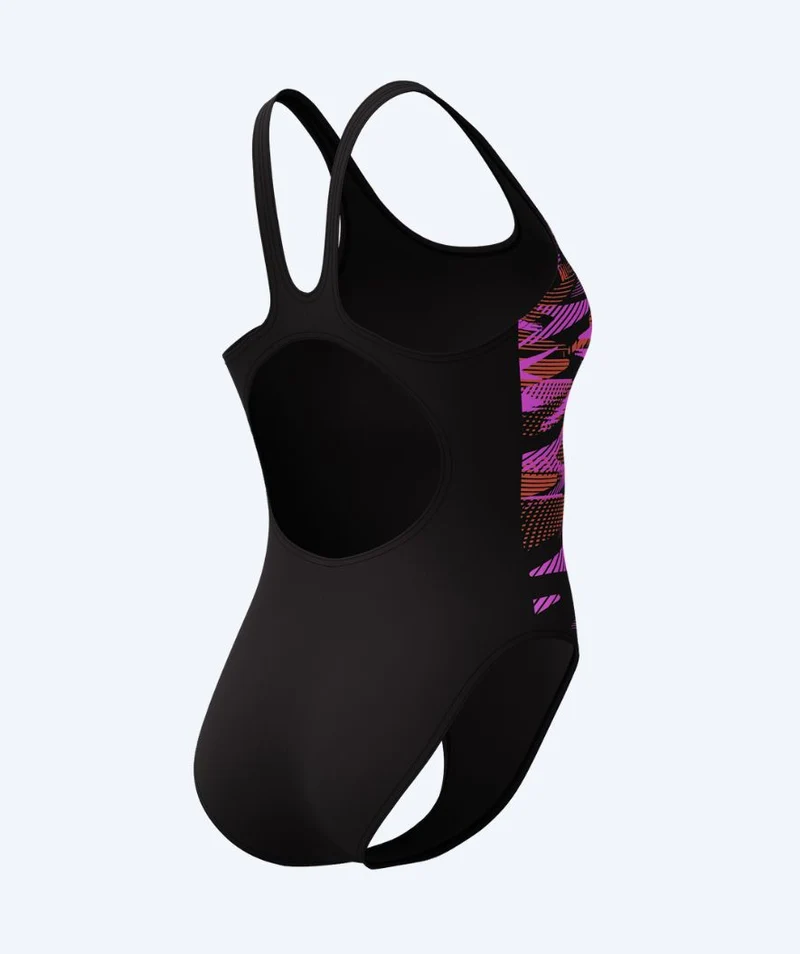 Speedo Badeanzug für Damen - Hyperboom Placement Muscleback - Schwarz/Rosa