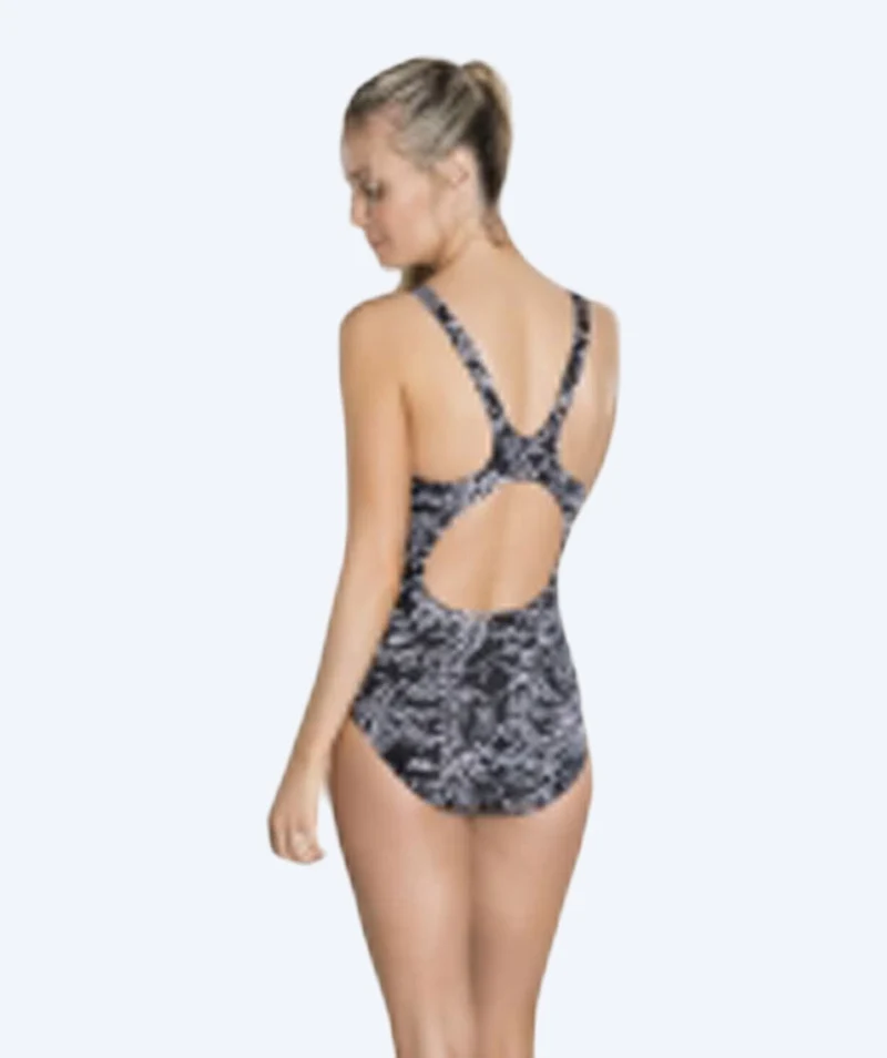 Speedo Badeanzug für Damen - Boom Allover Muscleback - Schwarz/Weiß