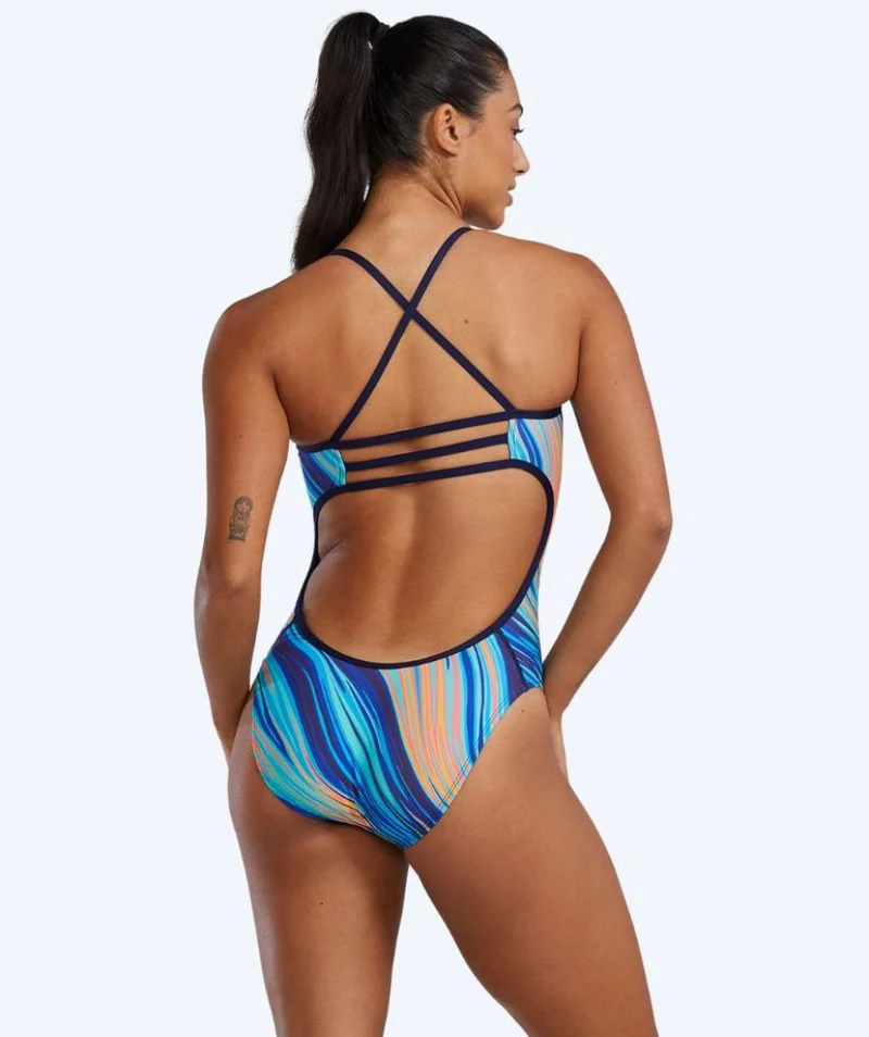 TYR Badeanzug für Damen - Riptidal Trinityfit - Blau/Orange