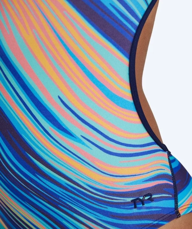 TYR Badeanzug für Damen - Riptidal Trinityfit - Blau/Orange