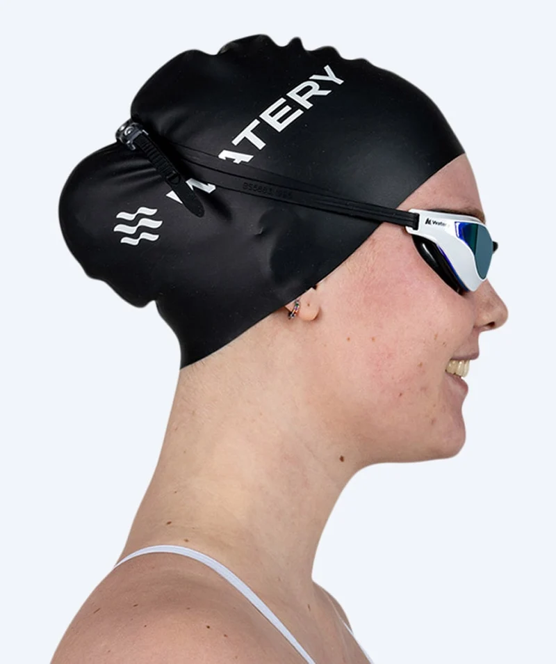Watery Schwimmbrille für Freizeitschwimmer - Superior Mirror - Weiß/Schwarz
