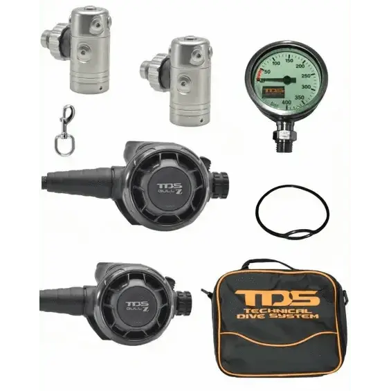 TDS Atemregler Doppelflaschen-Set Gull Z Black