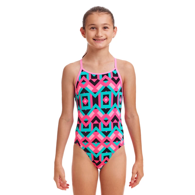 Funkita Square Stare Diamond Back Girls Swimsuit