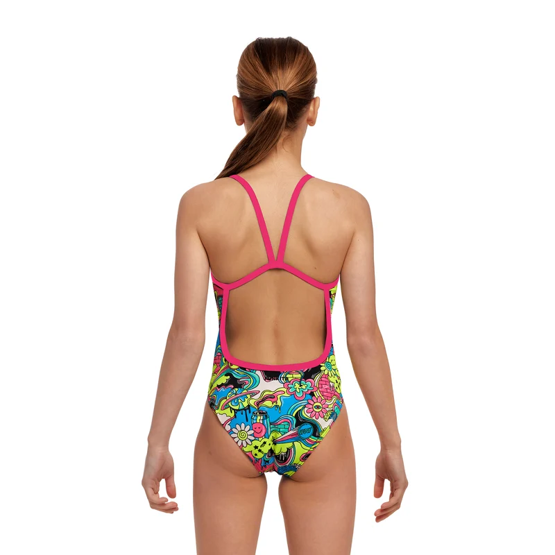 Funkita Smash Mouth Girl's Single Strap One Piece Swimsuit