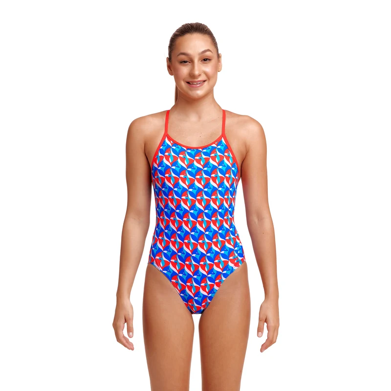 Funkita Out Foxed Girl's Diamond Back One Piece Swimsuit