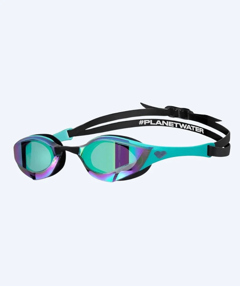 Arena Elite Schwimmbrillen - Cobra Edge SWIPE Mirror - Schwarz/Türkis
