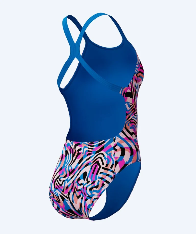 Speedo Badeanzug für Damen - Printed Powerback - Rosa/Blau