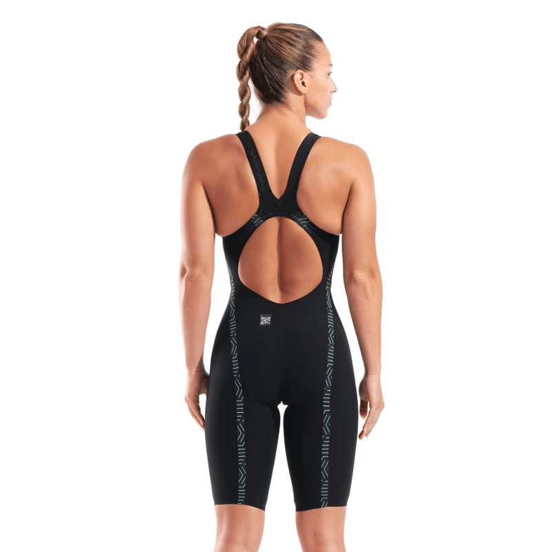 Arena Powerskin Veloce Open Back Women's Kneeskin - Black/Teal
