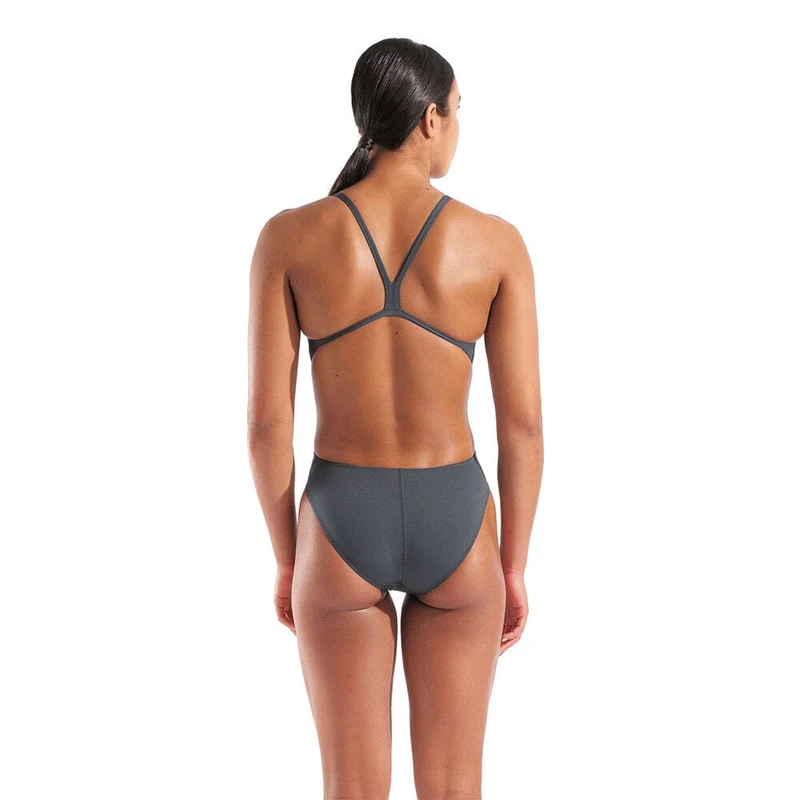 Arena Womens Team Swimsuit Challenge Solid - Asphalt/Bright Coral