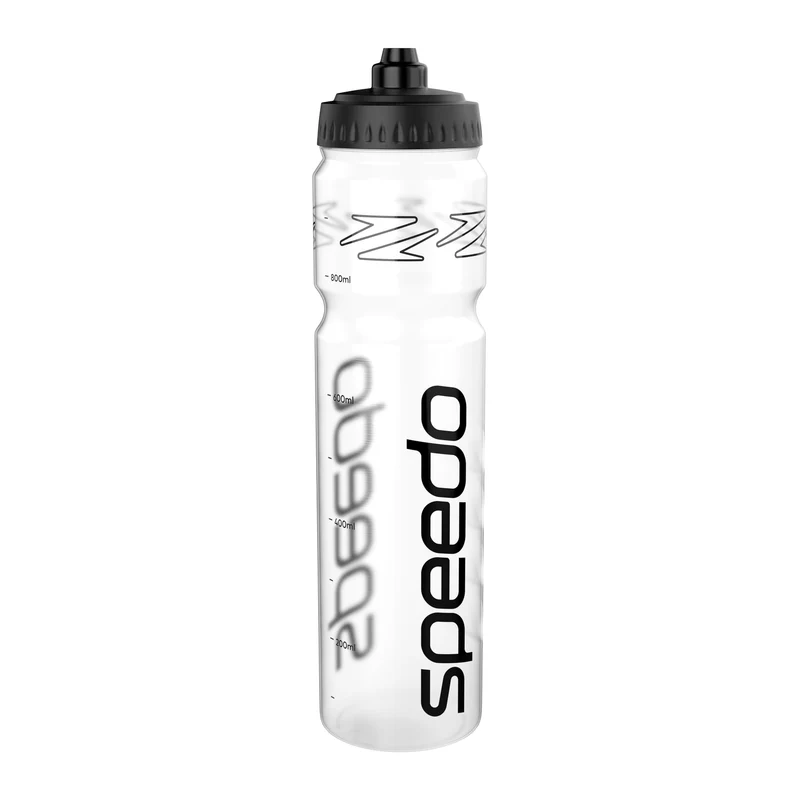 Speedo 1 Litre Water Bottle - Clear/Black