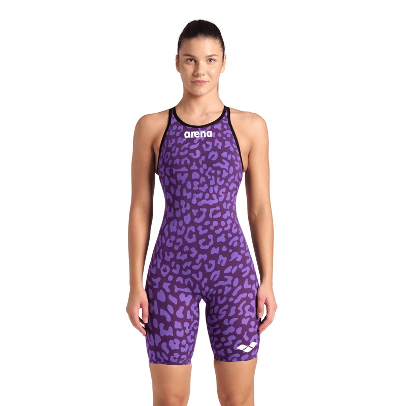 Arena Powerskin Carbon Air 2 Open Back Women's Kneeskin - Limited Edition Leopard Violet