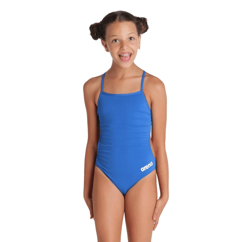 Arena Girls Team Swimsuit Challenge Solid - Royal/White