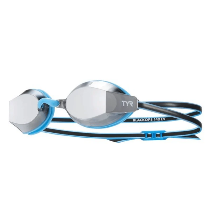 TYR Blackops 140 EV Junior Fit Mirror Racing Goggles - Blue/White