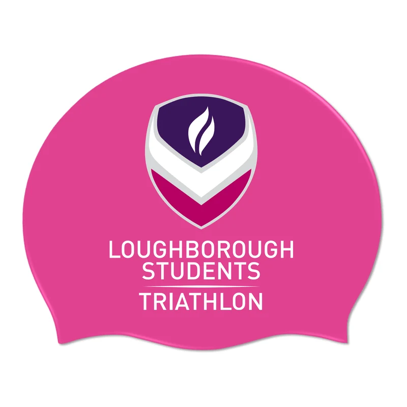 Loughborough Triathlon Club Silicone Swimming Cap - Pink
