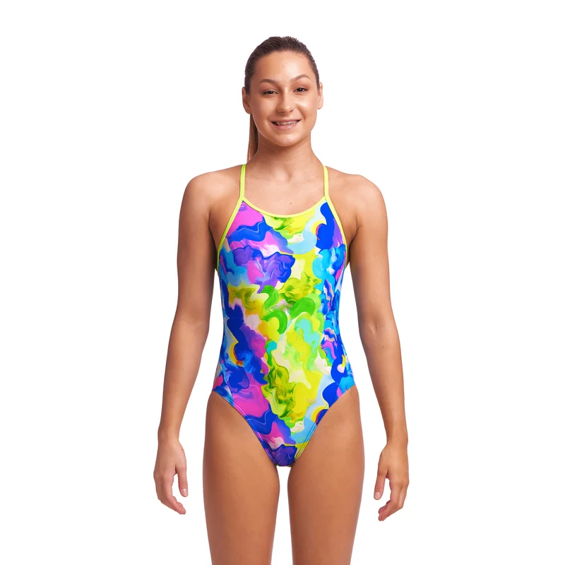 Funkita Pablo's Pizza Girls Diamond Back One Piece Swimsuit