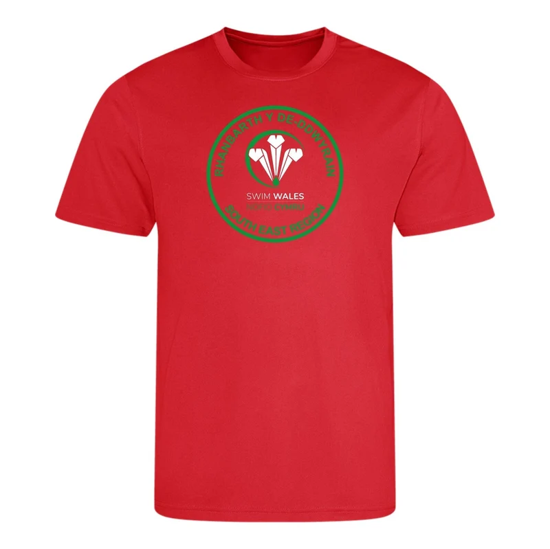 Swim Wales South East Region Regional Championships 2023 T-Shirt - Red