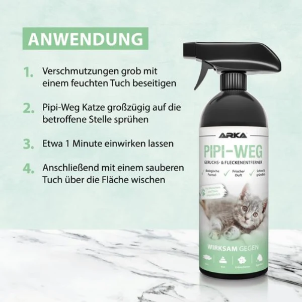 Arka Pipi-Weg Katze Geruchs- & Fleckenentferner 750 ml