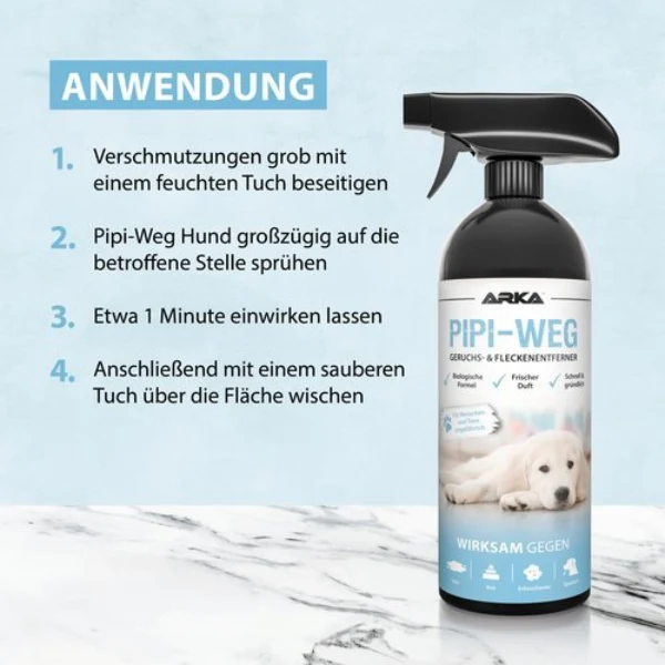 Arka Pipi-Weg Hund Geruchs- & Fleckenentferner 750 ml