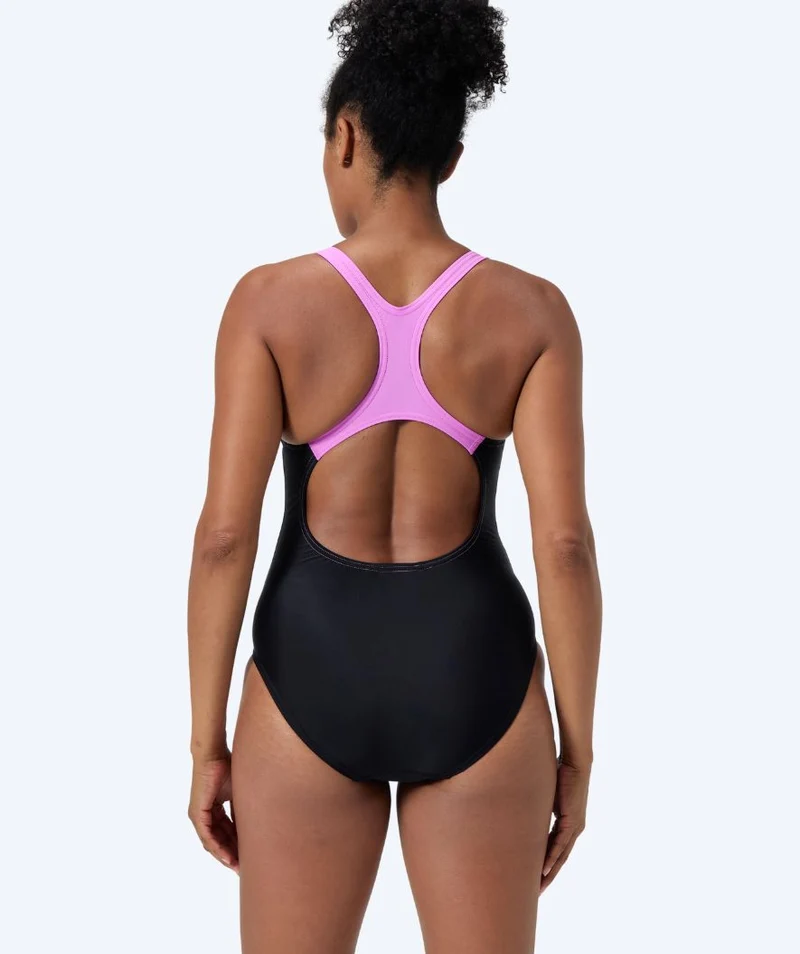 Speedo Badeanzug für Damen - Medley Logo - Schwarz/Rosa