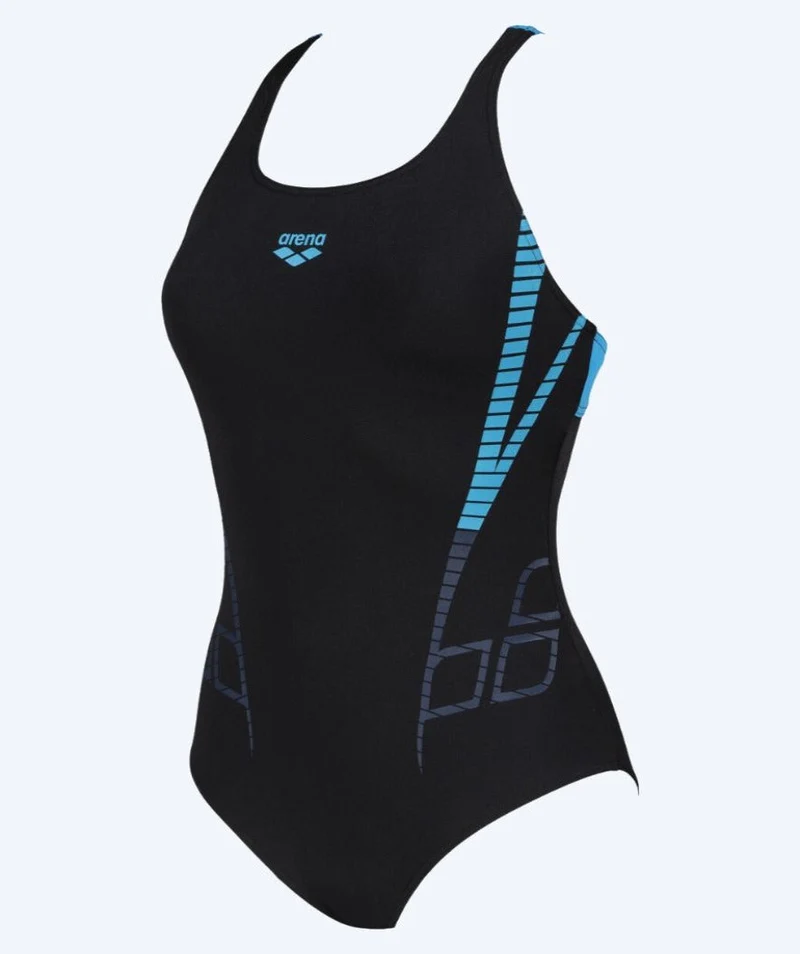 Arena Badeanzug für Damen - Shiner Pro - Schwarz/Hellblau