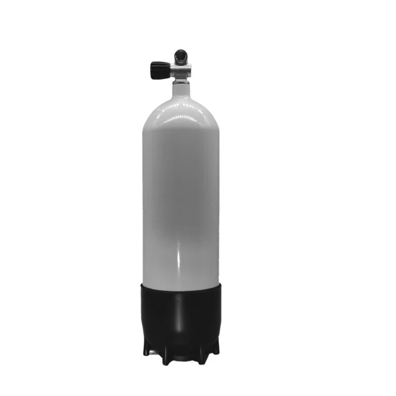5L Tauchflasche Stahl mit Ventil und Standfuß lackiert