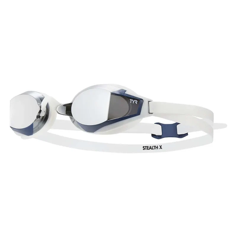 TYR Stealth X Mirror Racing Goggles - Blue/White