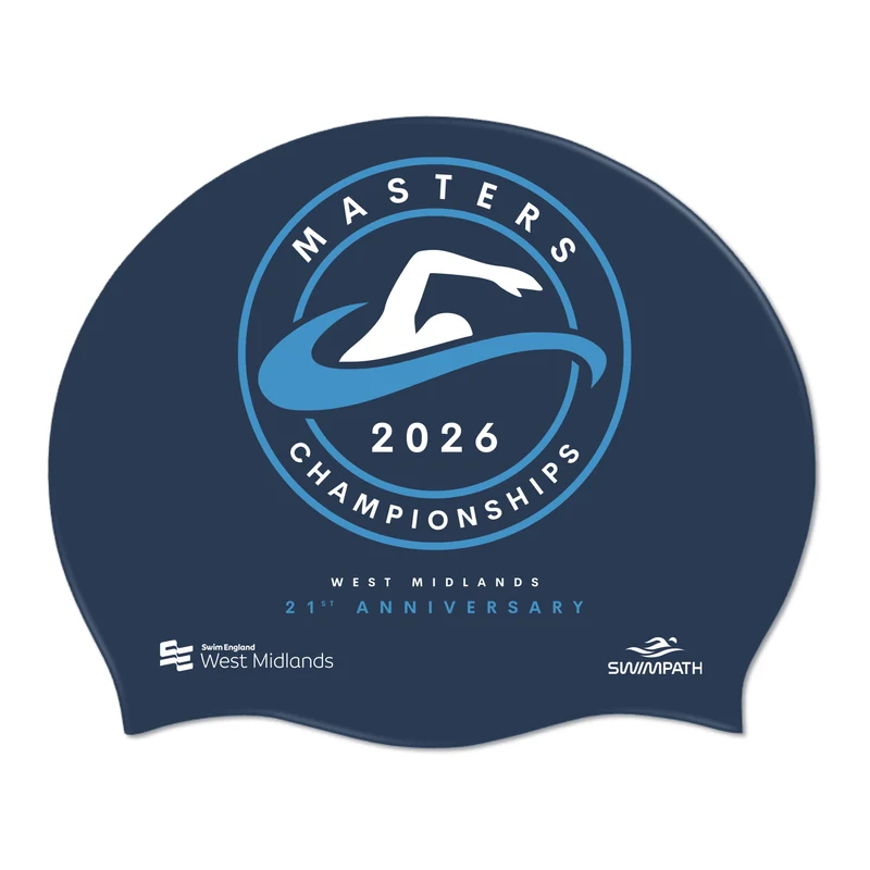 Swim England West Midlands Masters Championships 2026 Silicone Swimming Cap - Dark Navy