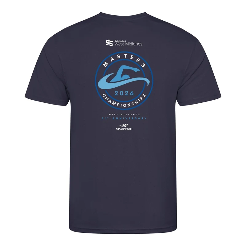 Swim England West Midlands Masters Championships 2026 T-Shirt - Oxford Navy