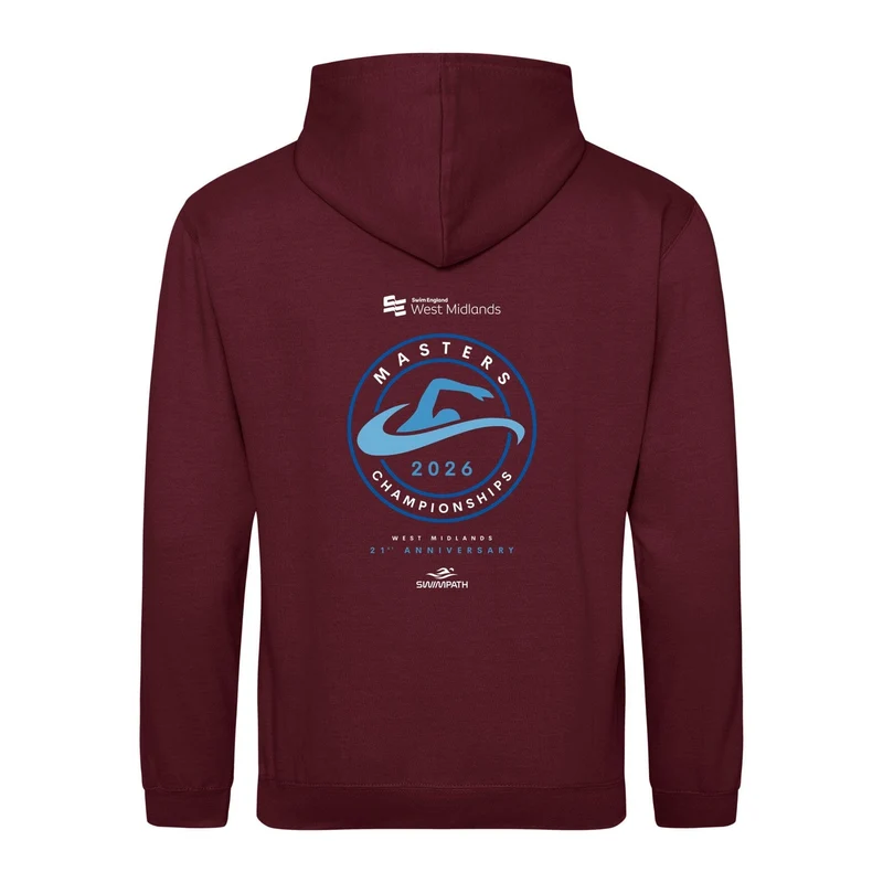 Swim England West Midlands Masters Championships 2026 Hoodie - Burgundy