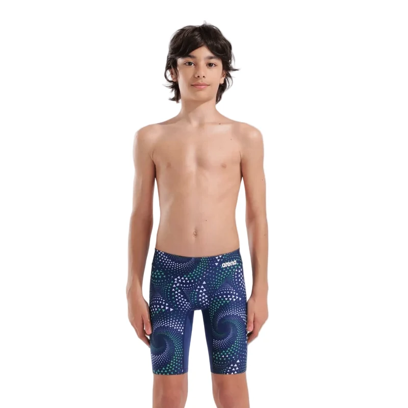 Arena Boys Fireflow Swim Jammer - Navy/Team Blue Green