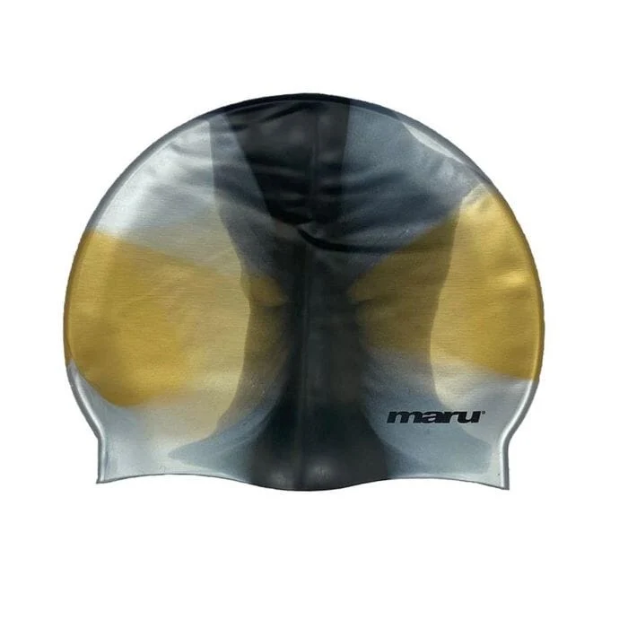 Maru Swimming Cap - Black/Silver/Gold