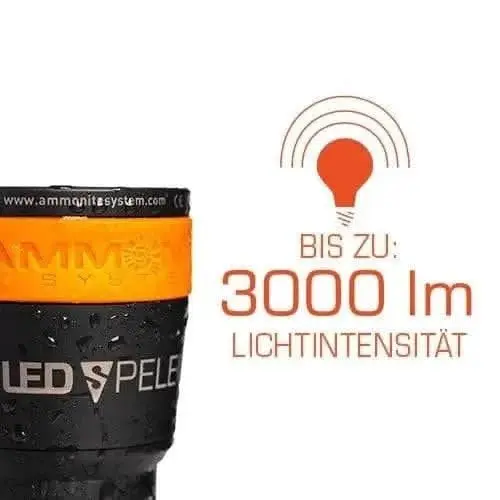 Ammonite LED Speleo Tanklampe + Akku Set