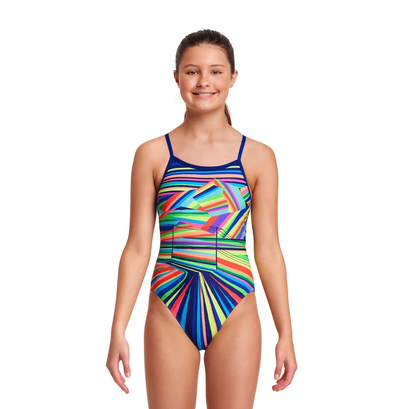Funkita Land Lines Single Strap Girls Swimsuit