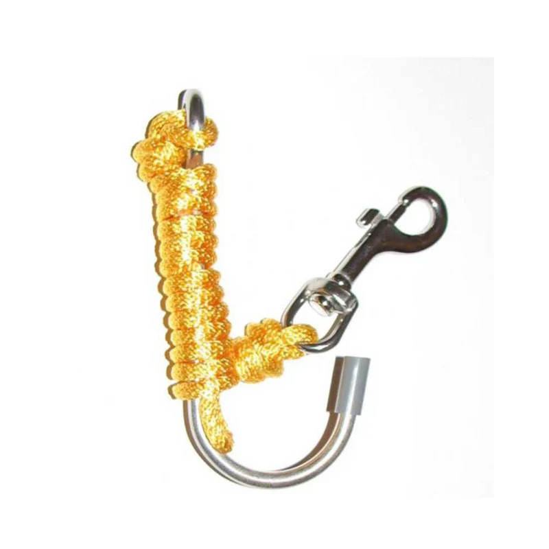 Riffhaken mit Karabiner u. Leine