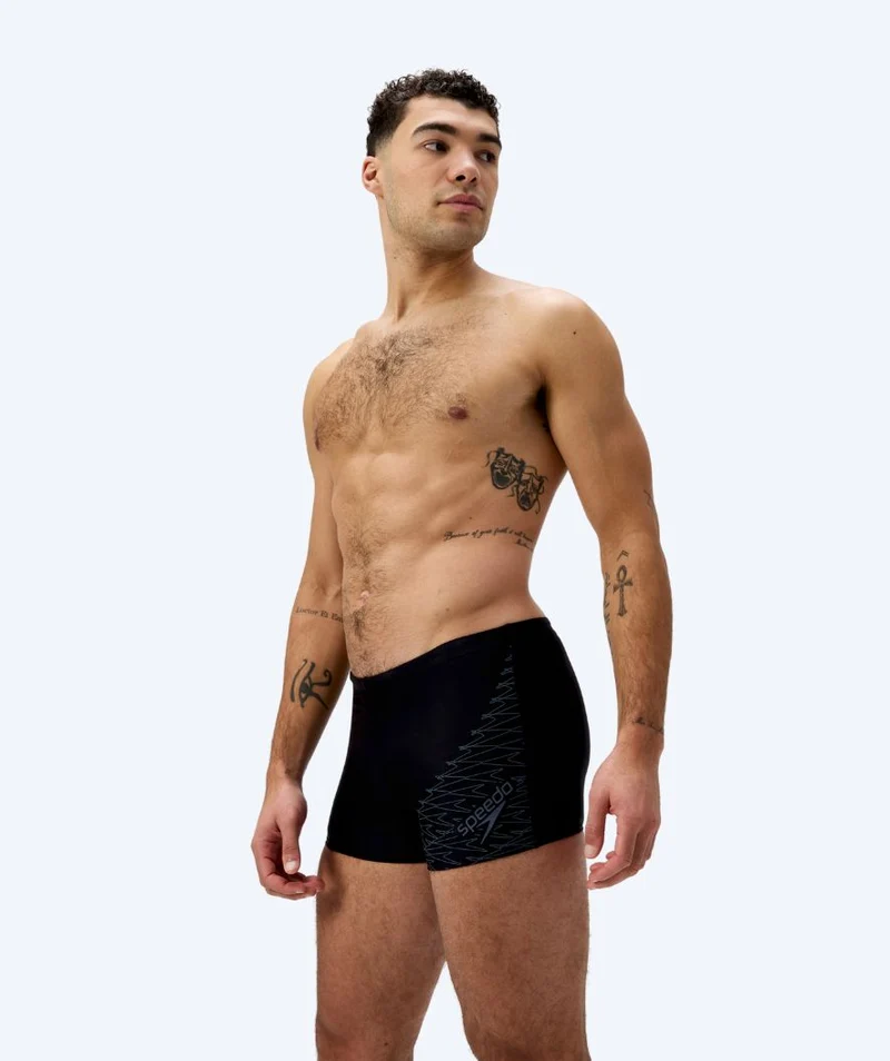 Speedo Aquashorts für Herren - Medley Logo - Schwarz/Dunkelgrau