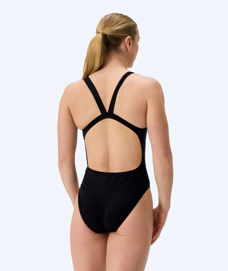 Speedo Badeanzug für Damen - Printed Leaderback - Schwarz/Rosa