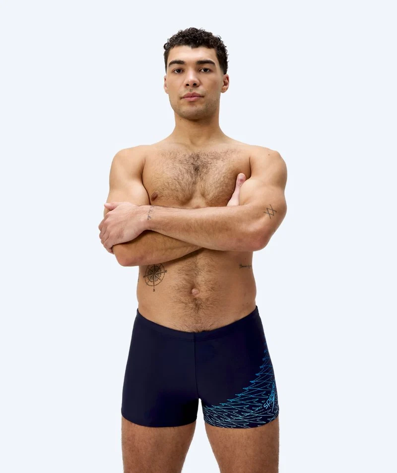 Speedo Aquashorts für Herren - Medley Logo - Dunkelblau/Hellblau