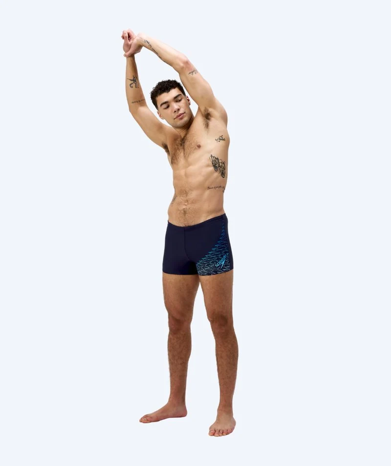 Speedo Aquashorts für Herren - Medley Logo - Dunkelblau/Hellblau