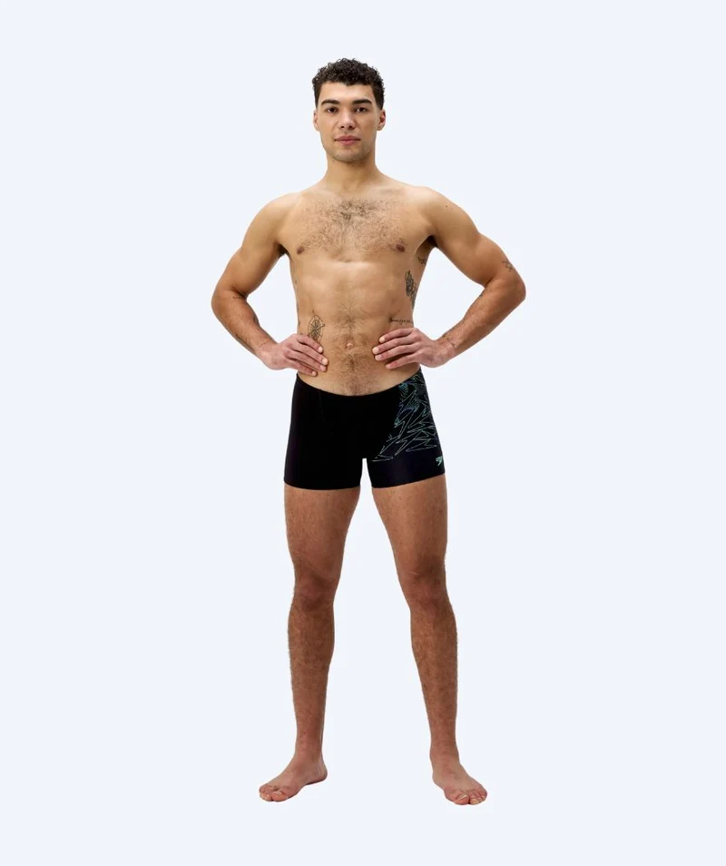 Speedo Aquashorts für Herren - Hyperboom V-Cut - Schwarz/Grün