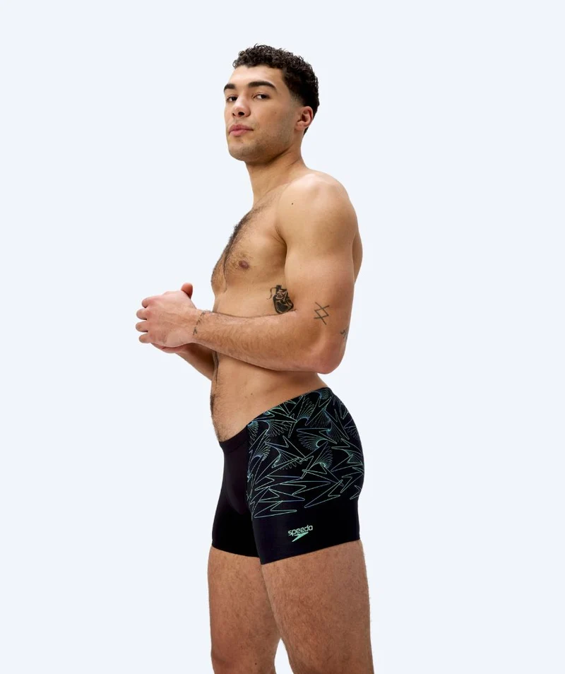 Speedo Aquashorts für Herren - Hyperboom V-Cut - Schwarz/Grün