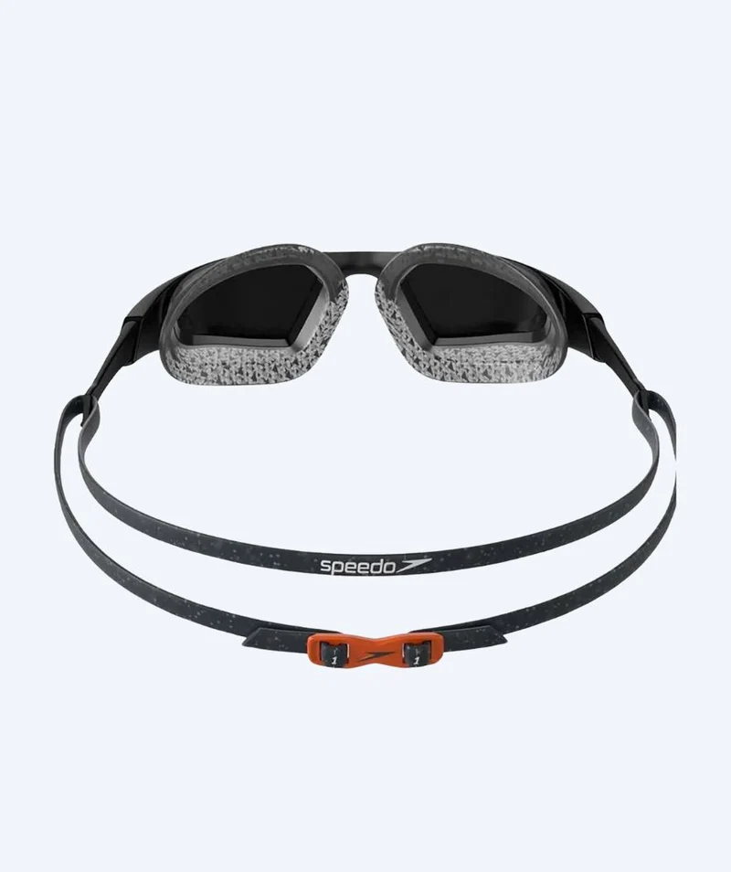 Speedo Freiwasser Schwimmbrille - AquaPulse Pro - Schwarz/Gold (Mirror Scheiben)