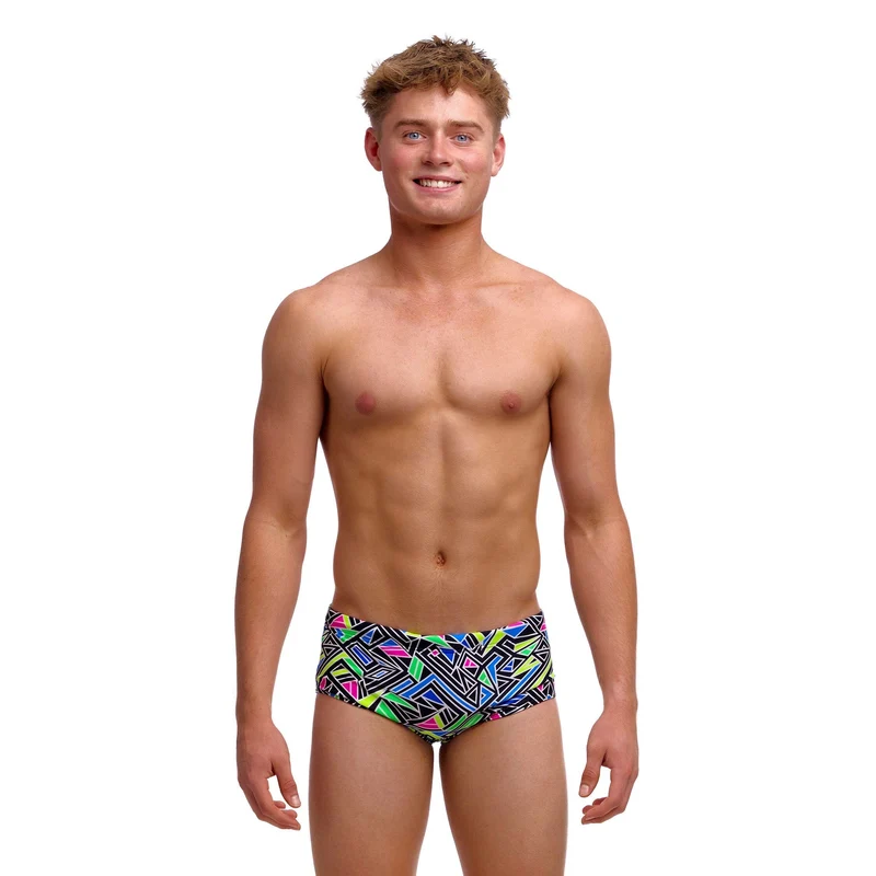Funky Trunks Bits Of Peace Boy's Sidewinder Trunks